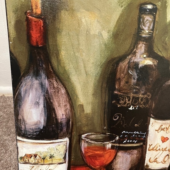 Picture/ art work wall hanging wine bottles - Picture 3 of 5